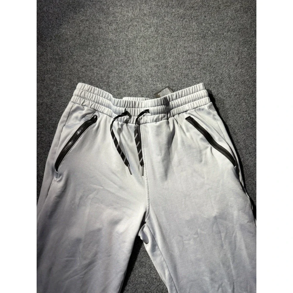Southpole Micro Fleece Joggers Mens Medium Grey Zipper Pockets Athletic Pants